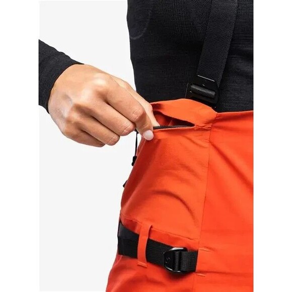 North Face Pumori GTX GORE TEX Waterproof Shell Ski Bibs Women's L Long Auburn - Picture 5 of 7